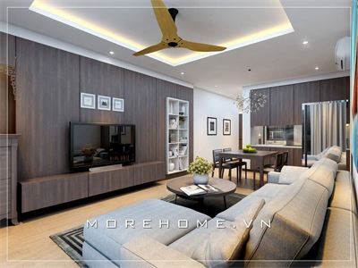 Mẫu thiết kế phòng khách đẹp được chuộng tại khu vực Hà Nội