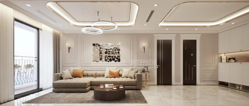 Thiết kế nội thất phòng khách chung cư tân cổ điển sang trọng Ngắm nhìn các mẫu trang trí phòng khách sang trọng và tiện nghi