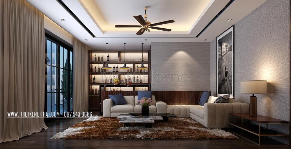 Thiết kế chung cư với tông màu trung tính mang lại sự ấm cúng và sang trọng Thu hút bởi các mẫu bố trí phòng khách đa phong cách